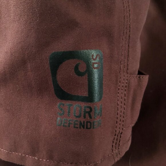 Carhartt Jacket Womens Size XL (16/18) Burgundy Shoreline Storm Defender Hooded - Picture 13 of 16